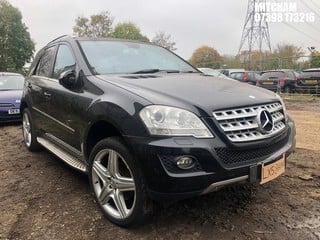 NOTE: ATF Registered Buyers ONLY - Location: Mitcham - 2009 MERCEDES ML 320 CDI SPORT A Estate REG: LX58HNR, Keys: No, MOT Expiry date: 23/02/2013, 2987 Diesel, 7 Speed Auto Diesel, Former Keepers: 1