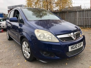 Location: Nottingham - 2010 VAUXHALL ZAFIRA DESIGN CDTI E-FLEX MPV REG: HG10GVP, Keys: No, MOT Expiry date: 24/01/2023, 1686 Diesel, 6 Speed Manual Diesel, Former Keepers: 5