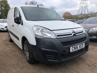 Location: MITCHAM - 2016 CITROEN BERLINGO 625 ENTERPRISE H 	 PANEL VAN REG: CN16XEO, 1560cc DIESEL, 5 SPEED MANUAL DIESEL, Former Keepers: 2, Keys: No, MOT: Expiry date22/09/2025