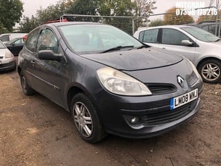 Location: Mitcham - 2008 RENAULT CLIO EXTREME 3 Door Hatchback REG: LM08WNJ, Keys: No, MOT Expiry date: 23/11/2024, 1149 Petrol, 5 Speed Manual Petrol, Former Keepers: 6