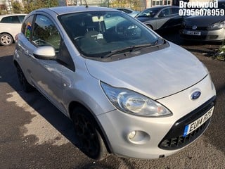 Location: Brentwood - 2014 FORD KA METAL 3 Door Hatchback REG: EU14RZE, Keys: No, MOT Expiry date: 28/07/2025, 1242 Petrol, 5 Speed Manual Petrol, Former Keepers: 3