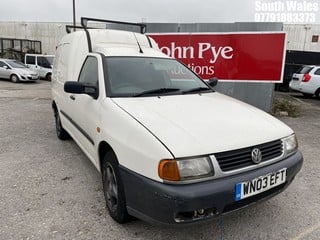 Location: South Wales - 2003 VOLKSWAGEN CADDY DIESEL Car Derived Van REG: WN03EFT, Keys: No, MOT Expiry date: 28/09/2024, 1896 Diesel, 5 Speed Manual Diesel, Former Keepers: 5