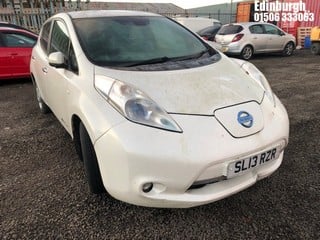 Location: Edinburgh - 2013 NISSAN LEAF ACENTA 5 Door Hatchback REG: SL13RZR, Keys: Yes, MOT Expiry date: 19/09/2024, 0 Electric, 1 Speed Auto Electric, Former Keepers: 3