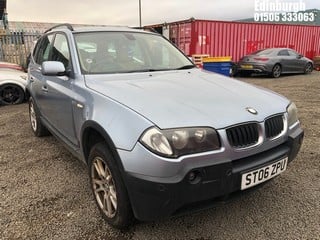 Location: Edinburgh - 2006 BMW X3 D SE Estate REG: ST06ZPU, Keys: No, MOT Expiry date: 18/07/2024, 1995 Diesel, 6 Speed Manual Diesel, Former Keepers: 7