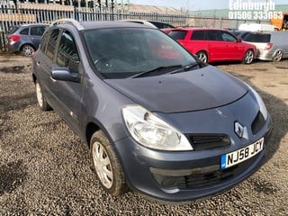 Location: Edinburgh - 2008 RENAULT CLIO DYNAMIQUE DCI 85 Estate REG: NJ58JCY, Keys: No, MOT Expiry date: 20/09/2023, 1461 Diesel, 5 Speed Manual Diesel, Former Keepers: 4