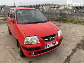 Location: Hull - 2007 HYUNDAI AMICA CDX 5 Door Hatchback REG: FY07OPT, Keys: No, MOT Expiry date: 26/07/2025, 1086 Petrol, 5 Speed Manual Petrol, Former Keepers: 9