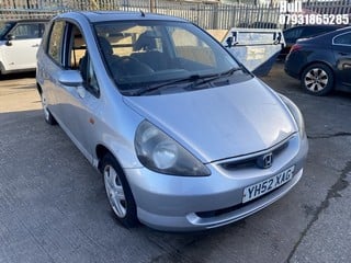 Location: Hull - 2002 HONDA JAZZ SE 5 Door Hatchback REG: YH52XAG, Keys: No, MOT Expiry date: 06/06/2024, 1339 Petrol, 5 Speed Manual Petrol, Former Keepers: 7