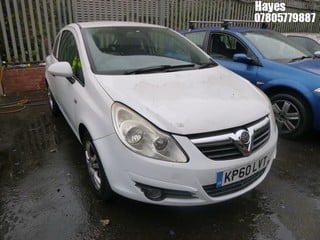 Location:  Hayes - 2011 VAUXHALL CORSA ENERGY 3 Door Hatchback REG: KP60LVT, Keys: No, MOT Expiry date: 31/05/2025, 1229 Petrol, 5 Speed Manual Petrol, Former Keepers: 7