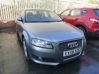 Location:  Hayes - 2008 AUDI A3 SE 101 MPI 5 Door Hatchback REG: EX58XZE, Keys: No, MOT Expiry date: 12/09/2025, 1595 Petrol, 5 Speed Manual Petrol, Former Keepers: 8