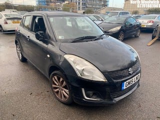 Location: North Woolwich - 2015 SUZUKI SWIFT SZ3 5 Door Hatchback REG: GM15LNO, Keys: No, MOT Expiry date: 25/05/2024, 1242 Petrol, 5 Speed Manual Petrol, Former Keepers: 4