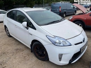 Location: North Woolwich - 2013 TOYOTA PRIUS T3 VVT-I CVT 5 Door Hatchback REG: NFZ2512, Keys: No, MOT Expiry date: 31/08/2024, 1798 Hybrid Electric, Variable 1 Speed Auto Petrol/E, Former Keepers: 5