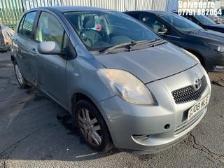 Location: BELVEDERE - 2008 TOYOTA YARIS TR 5 Door Hatchback REG: GJ08MLE, 1296 Petrol, 5 Speed Manual Petrol, Former Keepers: 6, Keys: No, MOT: Expiry date07/06/2025