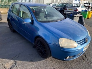 Location: BELVEDERE - 2005 VOLKSWAGEN GOLF GT FSI 	 5 DOOR HATCHBACK REG: YY55FXB, 1984cc PETROL, 6 SPEED MANUAL PETROL, Former Keepers: 6, Keys: No, MOT: Expiry date10.01.2025