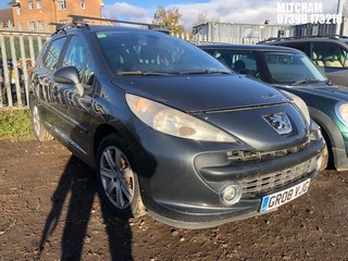 Location: Mitcham - 2008 PEUGEOT 207 S SW 5 Door Hatchback REG: GR08VJG, Keys: No, MOT Expiry date: 21/09/2024, 1560 Diesel, , Former Keepers: 1