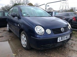 Location: Mitcham - 2003 VOLKSWAGEN POLO S TDI 3 Door Hatchback REG: LR03NZZ, Keys: No, MOT Expiry date: 28/11/2024, 1422 Diesel, 5 Speed Manual Diesel, Former Keepers: 4