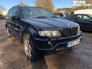 Location: Mitcham - 2003 BMW  X5 D SPORT AUTO Estate REG: YB52VEM, Keys: No, MOT Expiry date: , 2926 Diesel, 5 Speed Auto Diesel, Former Keepers: 14