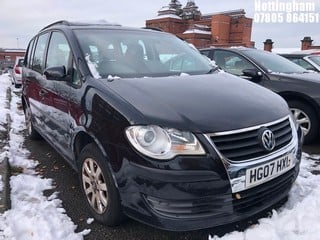 Location: Nottingham - 2007 VOLKSWAGEN TOURAN S TDI 90 MPV REG: HG07HXL, Keys: No, MOT Expiry date: 17/12/2024, 1896 Diesel, 6 Speed Manual Diesel, Former Keepers: 5