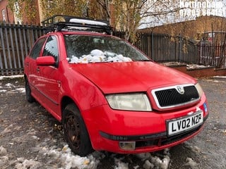 Location: Nottingham - 2002 SKODA FABIA COMFORT TDI 5 Door Hatchback REG: LV02NZP, Keys: No, MOT Expiry date: 16/11/2023, 1896 Diesel, 5 Speed Manual Diesel, Former Keepers: 5