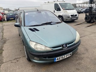 Location: Hull - 2002 PEUGEOT 206 LX 5 Door Hatchback REG: AE52PYW, Keys: No, MOT Expiry date: 22/08/2024, 1360 Petrol, 5 Speed Manual Petrol, Former Keepers: 1