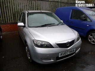 Location:  Hayes - 2007 MAZDA 2 ANTARES 5 Door Hatchback REG: KU07HAA, Keys: No, MOT Expiry date: 29/03/2024, 1400 Petrol, 5 Speed Manual Petrol, Former Keepers: 4