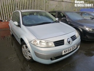 Location:  Hayes - 2004 RENAULT MEGANE DYNAMIQUE 16V 5 Door Hatchback REG: NV54GOX, Keys: No, MOT Expiry date: 31/10/2024, 1598 Petrol, 5 Speed Manual Petrol, Former Keepers: 4