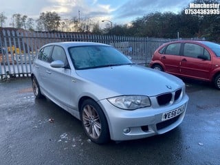 Location: Manchester - 2006 BMW 118 I M SPORT 5 Door Hatchback REG: VE56CHJ, 1995 Petrol, 6 Speed Manual Petrol, Former Keepers: 8, Keys: No, MOT Expiry date: 19/11/2024