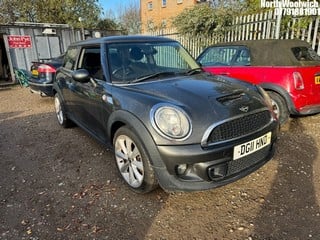 Location: North Woolwich - 2011 MINI COOPER S 3 Door Hatchback REG: DG11HND, Keys: No, MOT Expiry date: 07/07/2024, 1598 Petrol, 6 Speed Manual Petrol, Former Keepers: 3