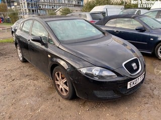 Location: North Woolwich - 2007 SEAT LEON REFERENCE 5 Door Hatchback REG: EK07TTO, Keys: No, MOT Expiry date: 17/03/2024, 1595 Petrol, 5 Speed Manual Petrol, Former Keepers: 3