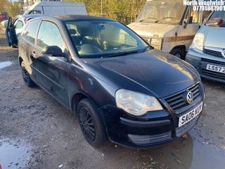 Location: North Woolwich - 2006 VOLKSWAGEN POLO E 55 3 Door Hatchback REG: SA06KUY, Keys: No, MOT Expiry date: 22/10/2025, 1198 Petrol, 5 Speed Manual Petrol, Former Keepers: 6