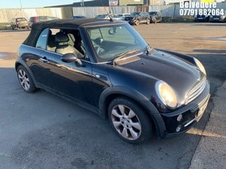 Location: Belvedere - 2005 MINI MINI COOPER Convertible REG: LM05WHJ, Keys: No, MOT Expiry date: 19/05/2024, 1598 Petrol, 5 Speed Manual Petrol, Former Keepers: 8