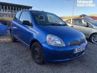 Location: Edinburgh - 2002 TOYOTA YARIS GLS 3 Door Hatchback REG: LX02GZV, Keys: No, MOT Expiry date: 22/06/2024, 998 Petrol, 5 Speed Manual Petrol, Former Keepers: 5