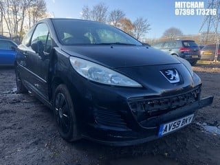 Location: Mitcham - 2009 PEUGEOT 207 S 3 Door Hatchback REG: AV59BKY, Keys: No, MOT Expiry date: 03/06/2024, 1360 Petrol, 5 Speed Manual Petrol, Former Keepers: 8