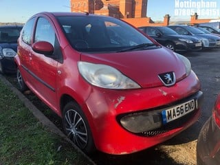 Location: Nottingham - 2006 PEUGEOT 107 URBAN 5 Door Hatchback REG: MA56ENO, Keys: No, MOT Expiry date: 23/02/2024, 998 Petrol, 5 Speed Manual Petrol, Former Keepers: 8