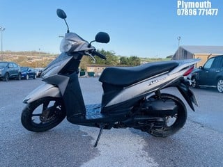 Location: Plymouth - 2015 SUZUKI UK 110 NE Scooter REG: WK65VZT, Keys: No, MOT Expiry date: 30/08/2025, 113 Petrol, , Former Keepers: 4