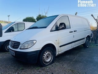 Location: Plymouth - 2005 MERCEDES VITO 109 CDI COMPACT Panel Van REG: VO05FNX, Keys: No, MOT Expiry date: 03/08/2024, 2148 Diesel, 6 Speed Manual Diesel, Former Keepers: 6