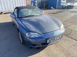 Location: Hull - 2004 MAZDA MX5 EUPHONIC Convertible REG: AF54OTX, Keys: No, MOT Expiry date: 07/10/2023, 1839 Petrol, 5 Speed Manual Petrol, Former Keepers: 6