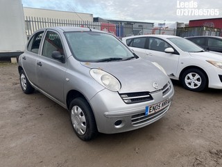 Location: Leeds - 2005 NISSAN MICRA S 5 Door Hatchback REG: EN05NNR, Keys: No, MOT Expiry date: 24-08-2024, 1240 Petrol, 5 Speed Manual Petrol, Former Keepers: 5