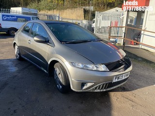 Location: Leeds - 2009 HONDA CIVIC SE I-DSI 5 Door Hatchback REG: PW09VMW, Keys: No, MOT Expiry date: 04-11-2025, 1339 Petrol, 6 Speed Manual Petrol, Former Keepers: 2