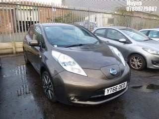 Location: HAYES / HEATHROW - 2016 NISSAN LEAF TEKNA 30KWH 5 DOOR HATCHBACK REG: YT66OED, 0cc ELECTRIC, 1 SPEED AUTO ELECTRIC, Former Keepers: 2, Keys: No, MOT: Expiry date18/12/2024