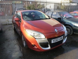 Location:  Hayes - 2010 RENAULT MEGANE PRIVILEGE TTOM DCI Coupe REG: YG60GHN, Keys: No, MOT Expiry date: 08/11/2024, 1870 Diesel, 6 Speed Manual Diesel, Former Keepers: 8