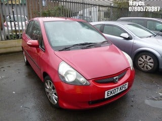 Location:  Hayes - 2007 HONDA JAZZ SE 5 Door Hatchback REG: EK07KFC, Keys: No, MOT Expiry date: 13/08/2024, 1339 Petrol, 5 Speed Manual Petrol, Former Keepers: 6