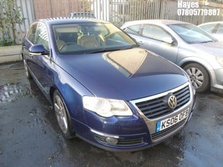 Location:  Hayes - 2006 VOLKSWAGEN PASSAT SPORT TDI 140 AUTO 4 Door Saloon REG: KS06OFB, Keys: No, MOT Expiry date: 29/09/2024, 1968 Diesel, 6 Speed Auto Diesel, Former Keepers: 6