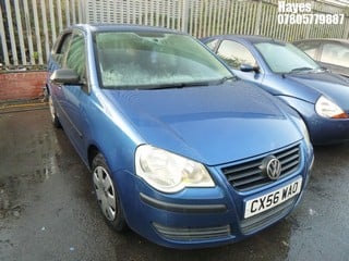 Location:  Hayes - 2006 VOLKSWAGEN POLO E 64 5 Door Hatchback REG: CX56WAO, Keys: No, MOT Expiry date: 12/07/2025, 1198 Petrol, 5 Speed Manual Petrol, Former Keepers: 6