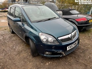 Location: North Woolwich - 2007 VAUXHALL ZAFIRA DESIGN EASYTRONIC MPV REG: YX57WWZ, Keys: No, MOT Expiry date: 27/12/2024, 1796 Petrol, 5 Speed Semi Auto Petrol, Former Keepers: 8