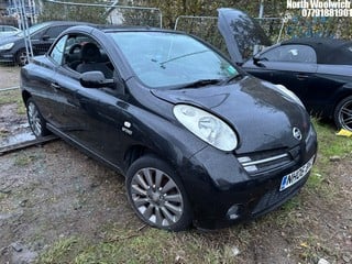 Location: North Woolwich - 2006 NISSAN MICRA SPORT C+C Convertible REG: NH06BNO, Keys: No, MOT Expiry date: 13/08/2024, 1598 Petrol, 5 Speed Manual Petrol, Former Keepers: 5