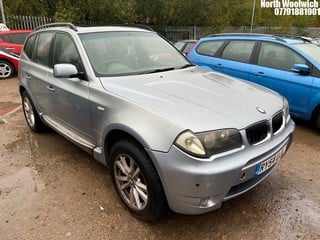 Location: North Woolwich - 2004 BMW X3 SPORT AUTO Estate REG: RY54UJL, Keys: No, MOT Expiry date: 20/10/2024, 2494 Petrol, 5 Speed Auto Petrol, Former Keepers: 8