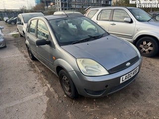 Location: North Woolwich - 2002 FORD FIESTA LX 5 Door Hatchback REG: LA02KWO, Keys: No, MOT Expiry date: 31/10/2023, 1299 Petrol, 5 Speed Manual Petrol, Former Keepers: 11