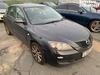 Location: BELVEDERE - 2007 MAZDA 3 TS2 5 DOOR HATCHBACK REG: LB56RYJ, 1598cc PETROL, 5 SPEED MANUAL PETROL, Former Keepers: 4, Keys: No, MOT: Expiry date29.12.2024