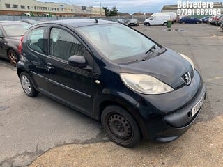 Location: Belvedere - 2006 PEUGEOT  5 Door Hatchback REG: YX06HRW, Keys: No, MOT Expiry date: 30/10/2024, 998 Petrol, MANUAL , Former Keepers: 5