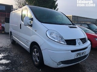 Location: Edinburgh - 2011 RENAULT TRAFIC SL27 SPORT DCI 115 Panel Van REG: SP61WYJ, Keys: No, MOT Expiry date: 07/08/2023, 1996 Diesel, 6 Speed Manual Diesel, Former Keepers: 4